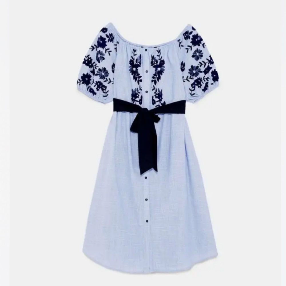 Zara Blue Floral sundress ASO Kate Middleton